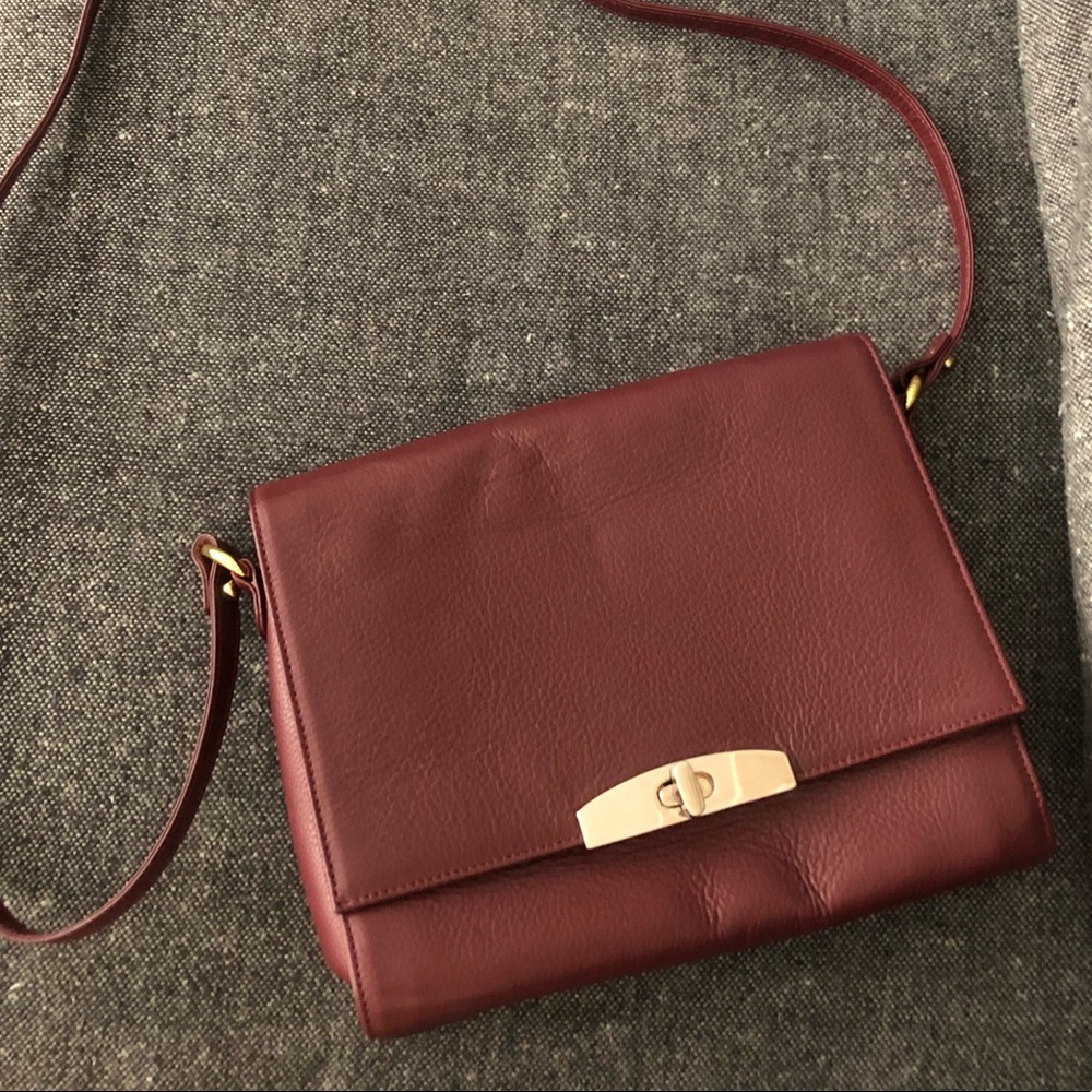 Cuyana Burgandy Crossbody/Shoulder Bag